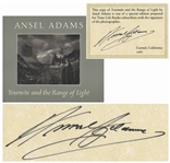 Ansel Adams Signed Copy of His Quintessential Oversized Photography Book, Yosemite and the Range of Light